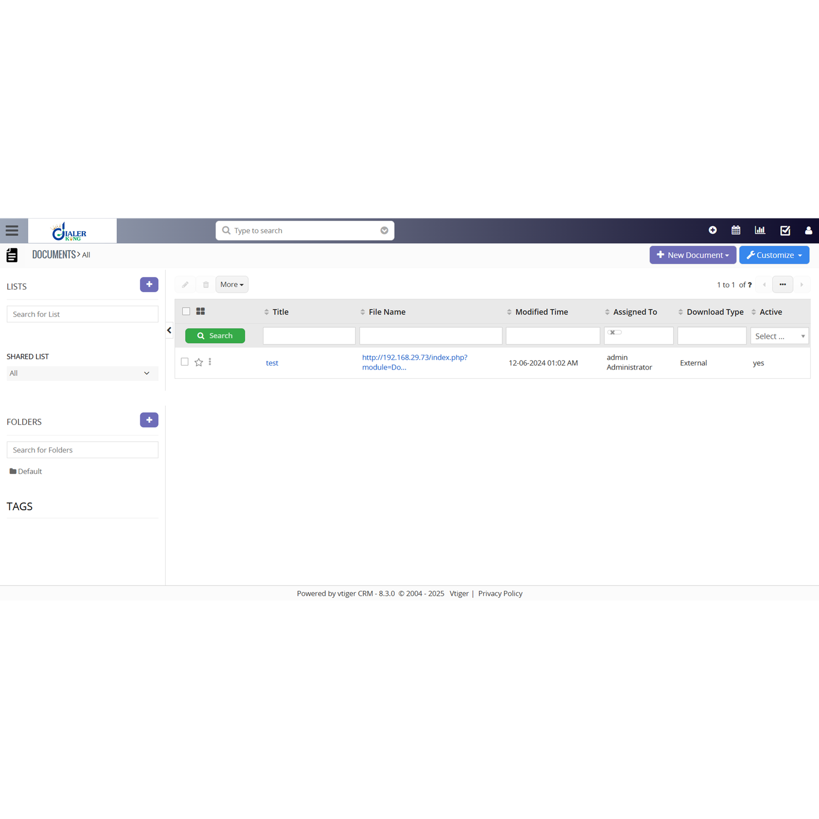 CRM Dialer Integration