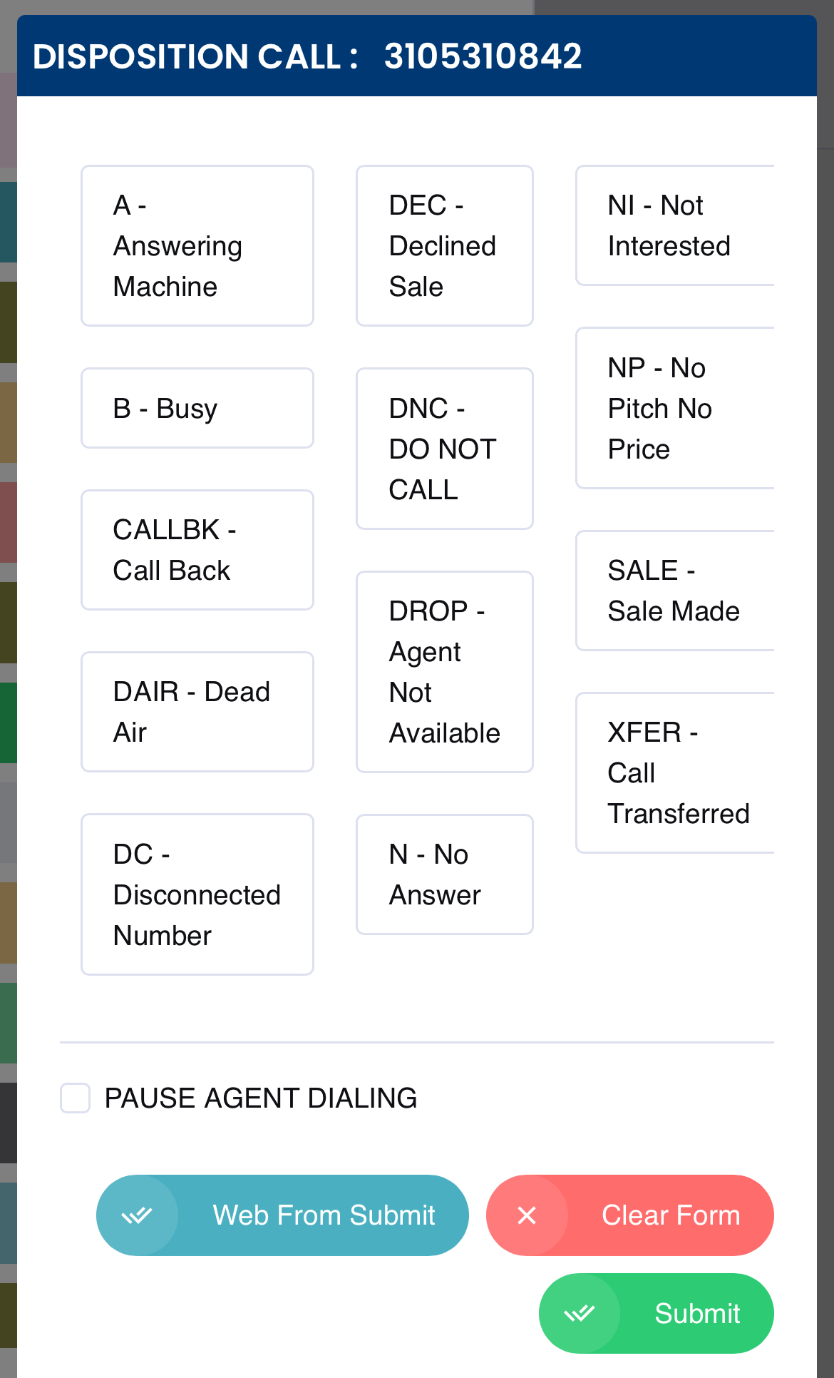 Web-based Mobile Dialer